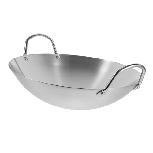 Sartén de acero inoxidable con doble asa y diseño wok miniatura 1