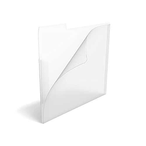 Staples 576460 Translucent Poly File Folders Clear 6/Pack #TOP2