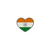 India National Flag Heart Enamel Pin, Patriotic Indian Pride Pin Brooch, Traveling India Souvenir Badge Gift For South Asia Traveler Traveling Lover, India Heritage Culture Brooch Badges, South Asia Cultural Pride Jewelry Accessory