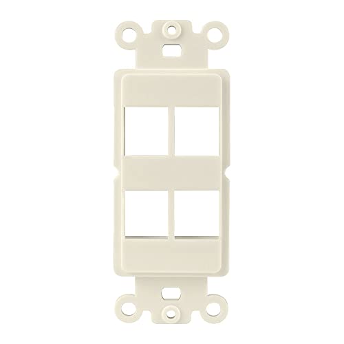 4-Port Keystone Insert Strap, Light Almond