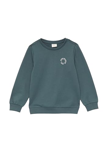 s.Oliver Unisex Sweatshirt mit Rippbündchen und kleinem Print-Detail