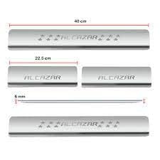 Image of Atteen Smart Door Sill /Foot Step Stainless Steel Plates Compatible with Hyundai Alcazer
