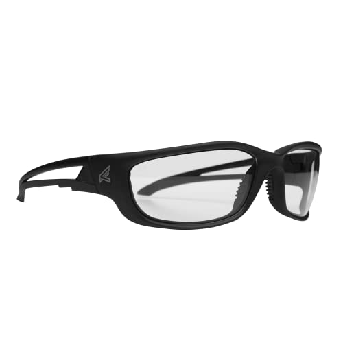 edge glasses xl - Edge SK-XL111VS Kazbek XL Wrap-Around Safety Glasses, Anti-Scratch, Non-Slip, UV 400, Military Grade, ANSI/ISEA & MCEPS Compliant, XL Wide Fit, Black Frame/Clear Lens