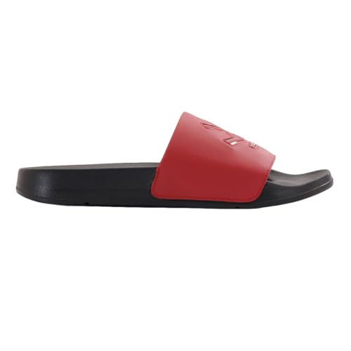 Image of WROGN Men's Anti-slip Sliders | Embossed Logo Strap | Textured Footbed