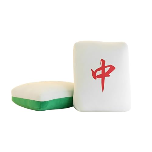 1位: ピンクの麻雀牌型クッション