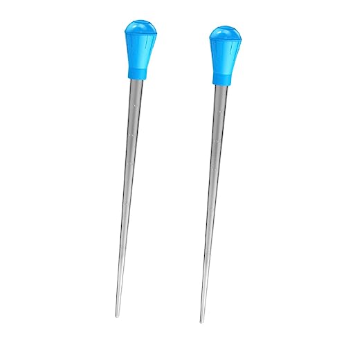 FELTECHELECTR 2pcs Multifunctional Graduated Dropper Liquid Measuring Tools for Kitchen Fish Tank and Laboratory Use Food-Grade Plastic Easy to Use