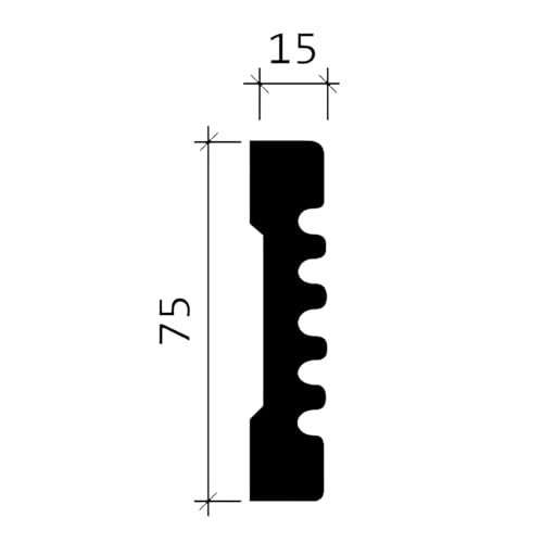 Cimaise flexible pour masquer les défauts des murs concaves 2m