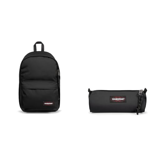 EASTPAK BACK TO WORK Rucksack, 27 cm, 27 L, Black (Schwarz) & BENCHMARK SINGLE Federmäppchen, 21 cm Black (Schwarz)