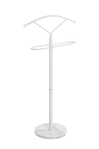 HAKU Möbel aparcacoches blanco, blanco, Mármol, metal - Dim.: AN 50 cm x AL 105 cm x P 32 cm, Estilo: Moderno