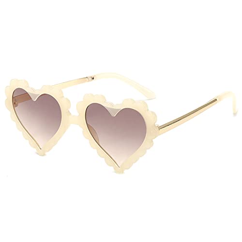 Girls Heart Shaped Sunglasses UV 400 Protection girls heart sunglasses for Beach outdoor summer Age 3-10