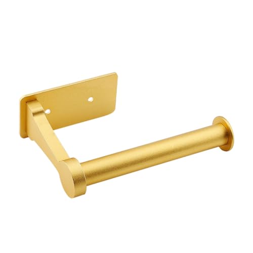 Golden Space - Soporte de papel higiénico de aluminio montado en la pared con dispensador de toallas de papel, juego de 5 piezas para toallas de mano y suministro de papel higiénico