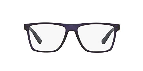 AX Armani Exchange Ax3055 armação retangular para óculos de grau, Lente de demonstração azul marinho