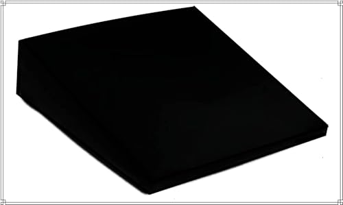S W 11 Degree Seat Wedge With High Density Memory Foam Cushion, Wedge Cushion For Lumbar Support, Cars and Office Chairs for Back Pain, Posture Correction - 36 x 32 x 7 cm (Black)
