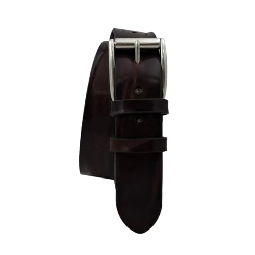 Cintura 4 cm in Cuoio di Toro effetto vintage, Conciato con elementi Naturali spessore 3,8/4 mm