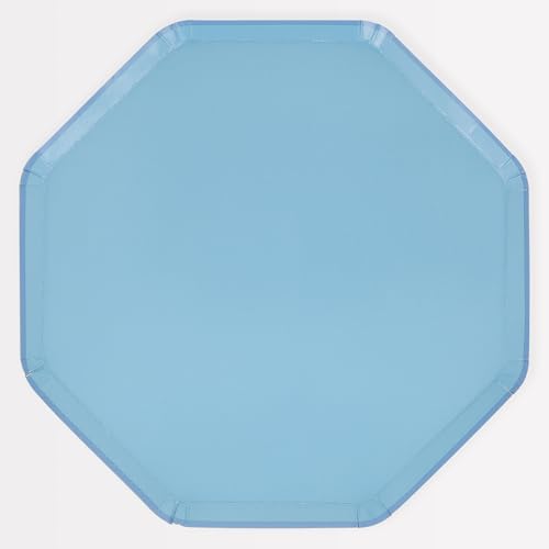Meri Meri Paper Party Plates, Pack of 8 Octagonal, Disposable Plates in a Range of Fun, Bright Colors and 2 Sizes (Side & Dinner), Versatile for All Your Events