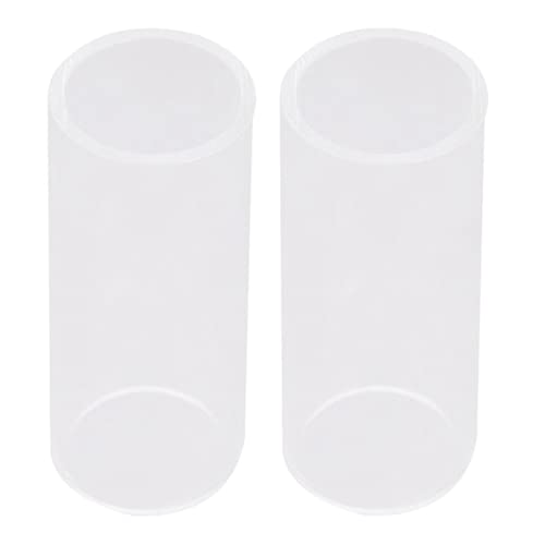 Sosoport 2Pcs Glass Guitar Slides Bottleneck Slides for Smooth Tonal Voice Durable Skin Friendly Glass Guitar Accessories for Professional Guitarists and Enthusiasts