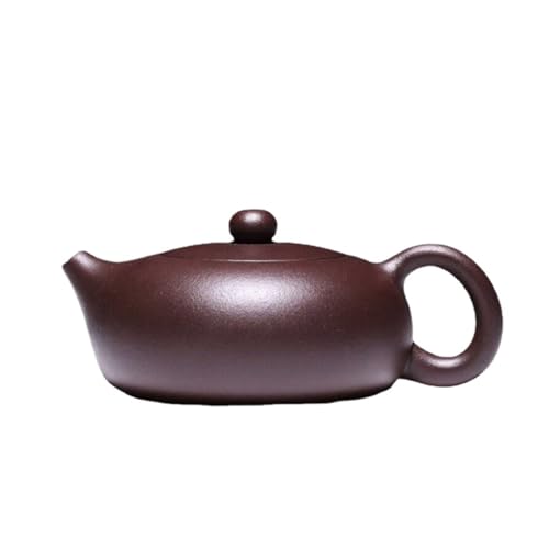CYMMIYT Theiere avec Infuseur Théière en Argile Violette avec Filtre à Boule de minerai Brut, théière avec infuseur à thé Fait à la Main