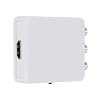 HDMI-Compatible to AV R/CA CVSB L/R Video Scaler Adapter HD 1080P Video Box Converter AV to HD-MI ConverterFor PC HDTV Projector(AV2HD White)