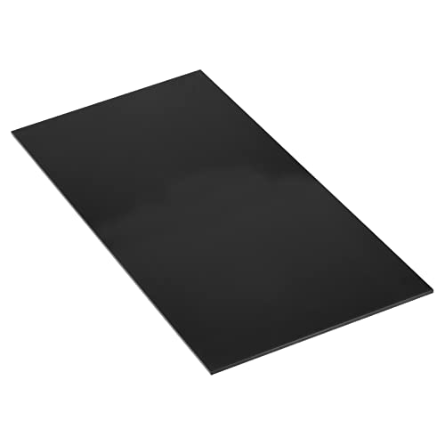 Image of MECCANIXITY PMMA Acrylic Sheets Colored Non Transparent 12 x 6 Inch Black for Glass, DIY, Painting, Art Craft