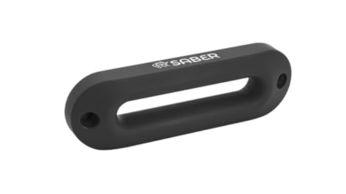 MILE MARKER SBR-FLC2BLK Saber Offroad 6061 Aluminium Chunky Hawse Fairlead | Black | Finished Ceramic Coating | UV Stable | Durable, 254mm Mounting Pattern