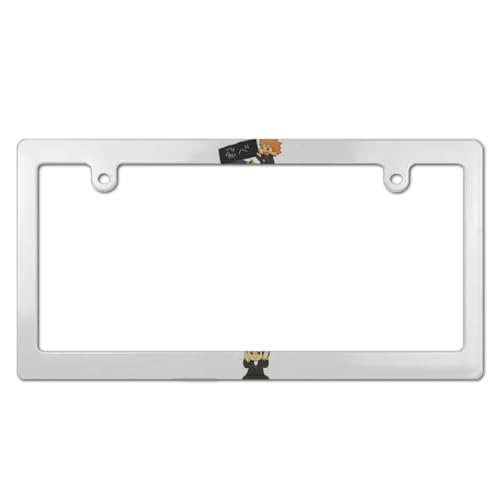 ハイキュー!! ナンバープレート フレーム ナンバーフレーム 普通車 軽自動車適用 装飾ボーダー タグ装飾 耐久性 カーアクセサリー 錆びにくい おしゃれ ?り物