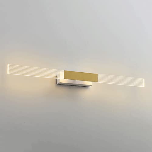 Aplique de pared lineal dorado con diseño nórdico de lujo para iluminación led moderna