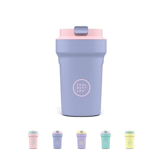 Cool Bottles - Paradise Tumbler - Vaso Térmico de Acero Inoxidable - 350 ml - Mykonos - Azul y Rosa - Tapa Hermética - Bebidas frías 10 horas y calientes 5 horas - Acabado Antimanchas