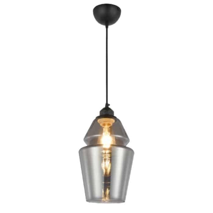 Lampada a sospensione, titanio, attacco E27, max. 60 W, IP20, senza sorgente luminosa, SPARK-1