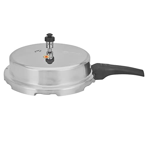 Image of Kaviraj Friendly Aluminium Pressure Cooker with Outer Lid Gas Compatible for Healthy Cooking (7.5 Ltrs)