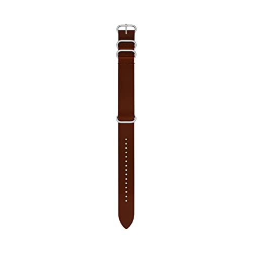 Image of Fossil Men's 22mm Dark Brown LiteHide Leather Watch Band