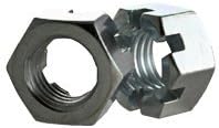 5/8"-18 Slotted Finish Hex Nut, Steel, Zinc Plated (Quantity: 25)