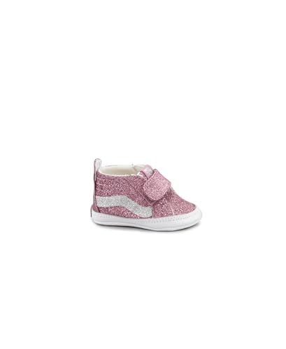 VANS CRVEN SK8-HI CRIB pink rosa glitter scarpe snakers bambina culla mid strappo