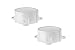CIRCOPACK Furniture Grade Screw Tab Caps for Schedule 40 PVC Pipes (2 pieces) (2 inch)