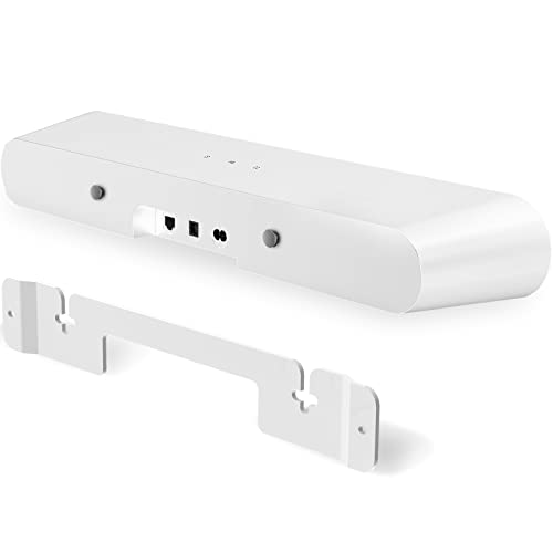 Image of Soundbar Mount for Sonos Ray Wall Mount, Floating Soundbar Mounting Bracket for Sonos Ray Sound Bar Brackets for Mounting Under TV (White)