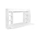 ML-Design Mueble de Salón Moderno, 110x75x48 cm, Blanco, Escritorio Colgante con Estante Estable, Compartimentos Espaciosos, Mesa Suspendida Pared, Armario de Oficina Trabajo Ordenador PC Portátil