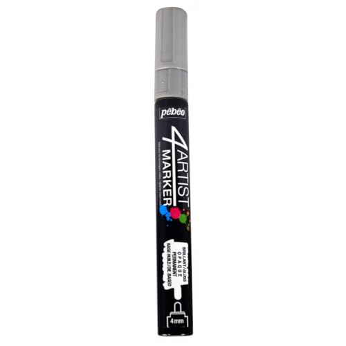 Pebeo 580170 marqueur 4Artist pointe 4mm argent