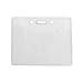 Brady People ID 506-T1 Vinyl Premium Horizontal Badge Holder with Slot and Chain Holes, 3.83" W x 3.00" L, Clear