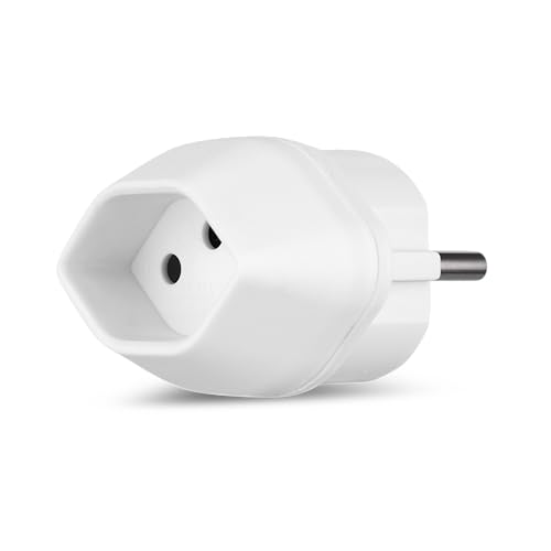 REV Reisestecker – Reiseadapter (DE - CH) – Übergangsstecker max. 10A, 230VAC, weiß
