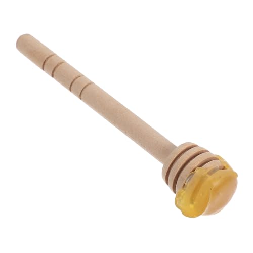 FELTECHELECTR Elegant Wooden Honey Dippers Stir Sticks 4 Pack Honey Wand for Mixing Drizzling