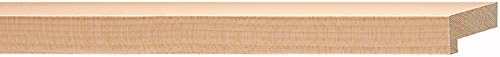 Picture Frame Moulding (Wood) 18ft Bundle - Contemporary Natural Finish - 0.75" Width - 1 1/4" Rabbet Depth