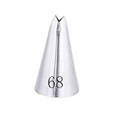 JUSKAQZYI 1 Boquilla de Acero Inoxidable 304 for decoración de Pasteles, Crema, Cobertura de Pasteles, Galletas (68)