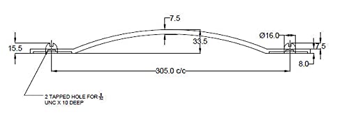 Image of Richelieu | Sheffield 12-inch (305 mm) Matte Black Arched Barn Door Pull