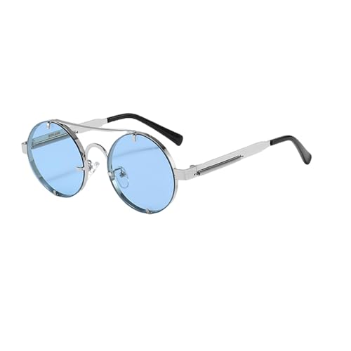 Lunettes de soleil Steampunk mixtes avec monture métallique vintage rétro