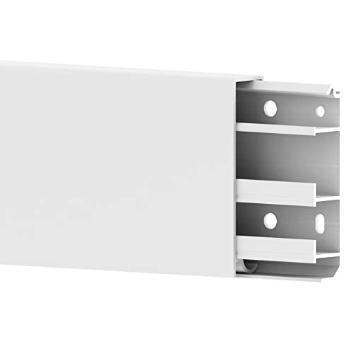 Cablecoach Habengut 6 m Sockelleiste aus PVC, mit integriertem Kabelkanal,...