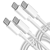 USB C to USB C Cable for Apple iPhone 15, 2Pack 6.6Ft Type C to Type C, 60W Fast Charger Cord Compatible for iPhone 15/15 Pro/15 Plus/15 Pro Max, iPad Pro 2021, iPad Air 4/5, MacBook, White