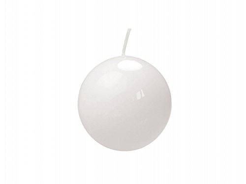 10 candele a sfera opache, colore bianco, diametro 6 cm