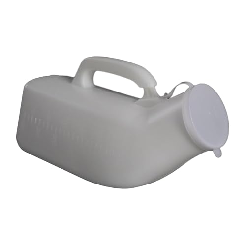 Men Pee Bottle Male Urinal Pee Bottle Leakproof Men Potty Urinary Container for Camping Night Use Children Male Seniors, White