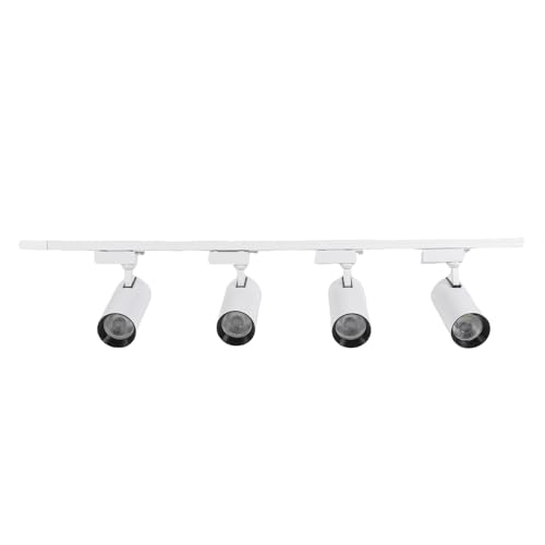 MENDUNER LED 4 Light Track Lighting Kit, Dimmable Rail Ceiling Track Lights Fixtures, Modern Tracks Light Fixture Easy Install for Kitchen, Living Room, Bedroom