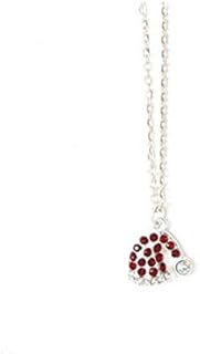 Crystal Santa Hat Pendant Necklace (Red)