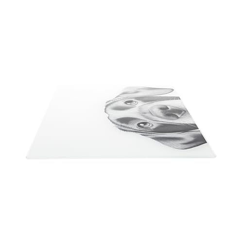 Tabla de Cortar de Vidrio Templado con Diseño de Perro, 34,9 cm x 24,8 cm, para Preparación de Alimentos, Ideal como Decoración de Cocina miniatura 6